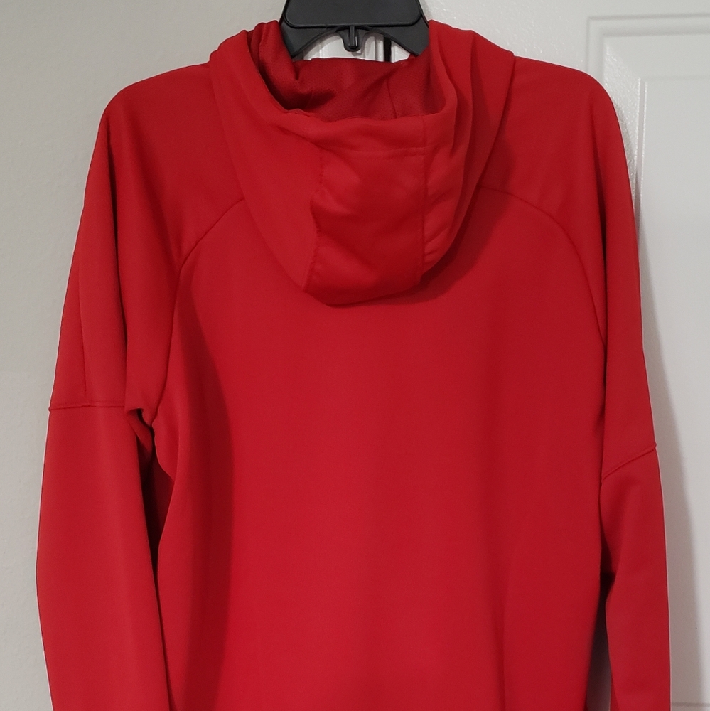 NWT Adidas Men's Red Pullover Hoodie Sweatshirt - Picture 2 of 2